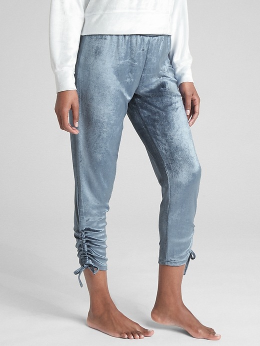 Image number 4 showing, Side-Tie Lounge Pants in Velour