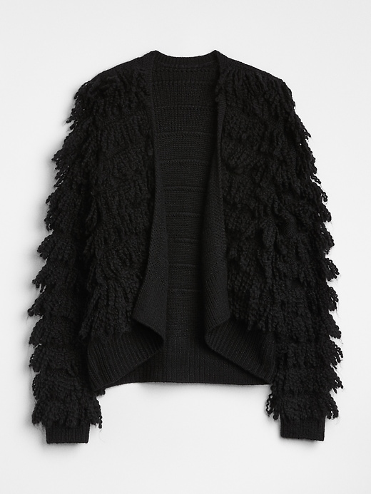 Image number 6 showing, Loop-Fringe Cardigan Sweater