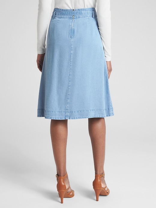 Image number 2 showing, A-Line Utility Skirt in TENCEL&#153