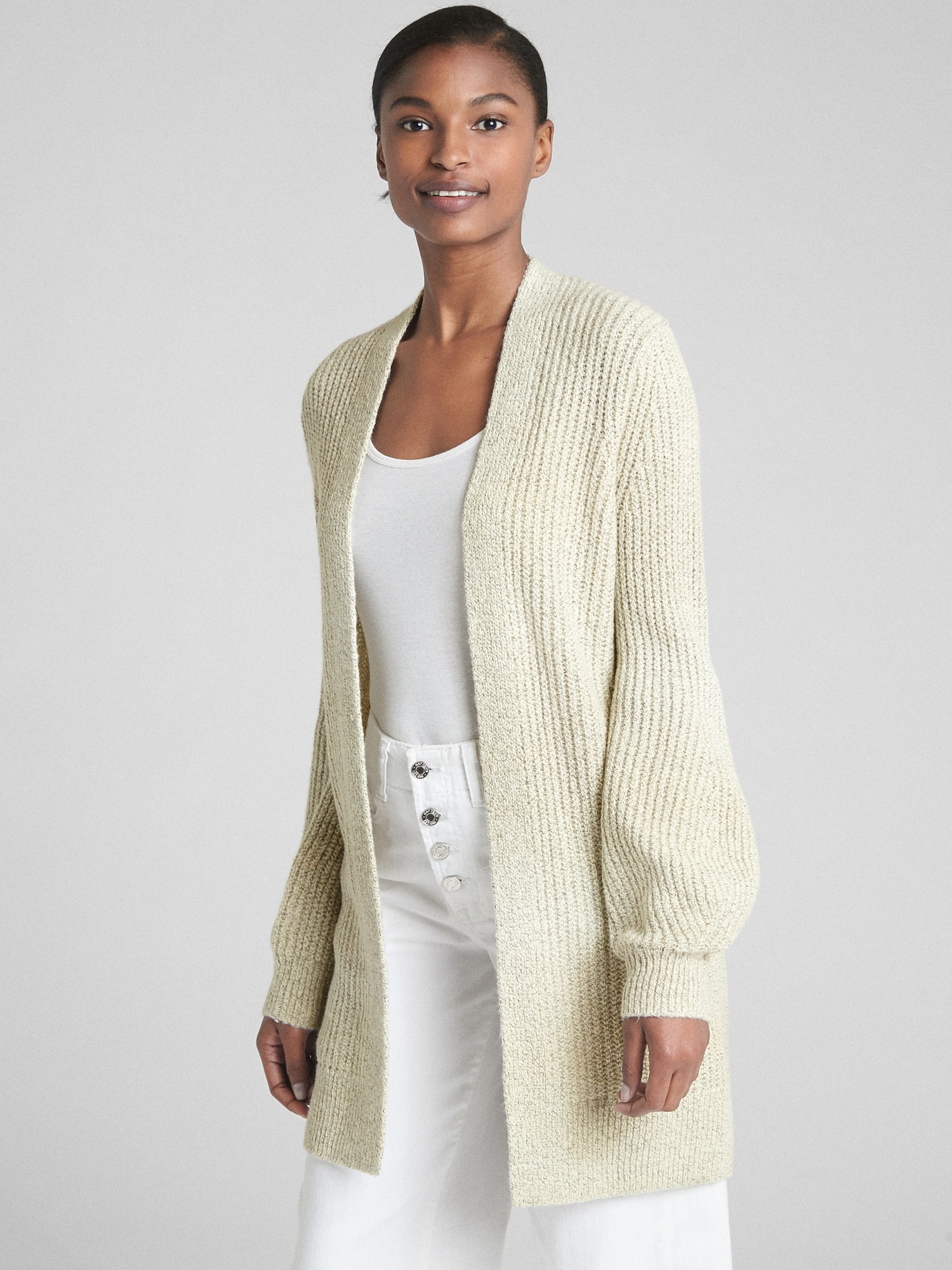 Gap textured on sale open front cardigan