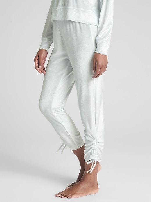 Image number 1 showing, Side-Tie Lounge Pants in Velour