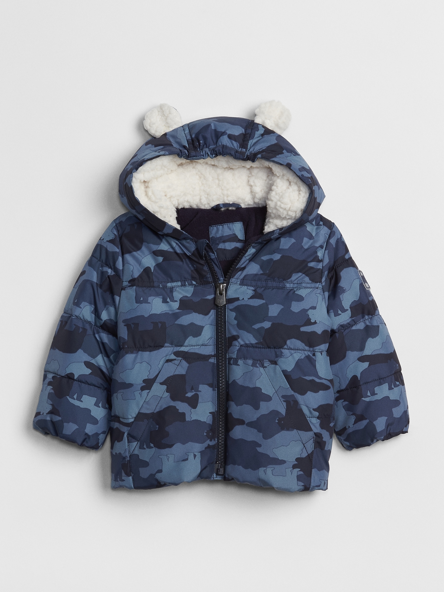 Coldcontrol max hooded print puffer jacket discount