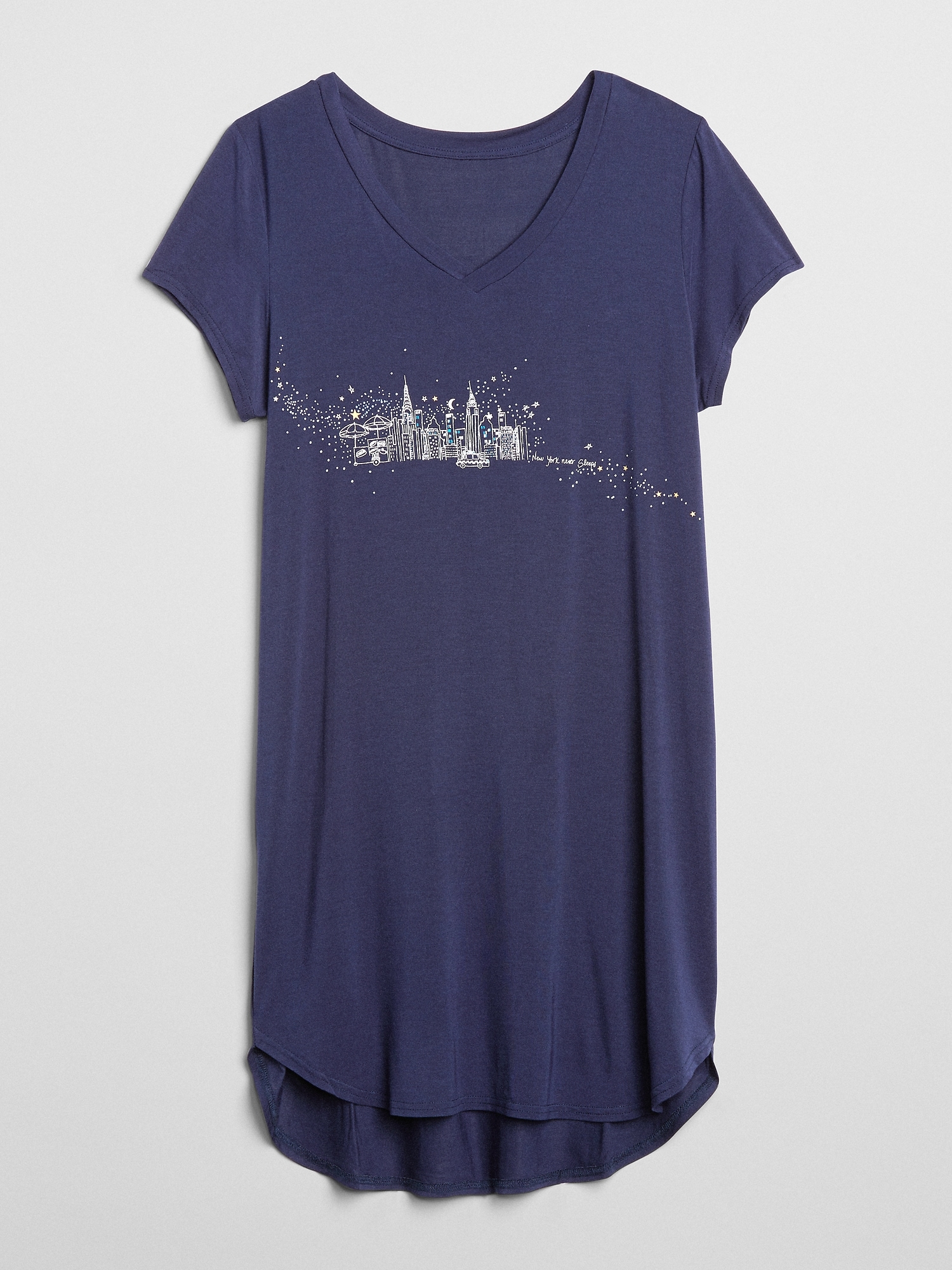 Graphic V-Neck Sleep Shirt in Modal | Gap