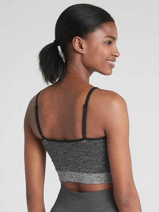 Image number 2 showing, GapFit Seamless Low-Impact Strappy Sports Bra