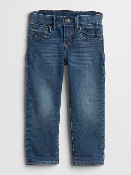 Image number 3 showing, Superdenim Jersey-Lined Straight Jeans with Defendo