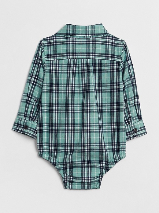 Image number 2 showing, Flannel Long Sleeve Bodysuit