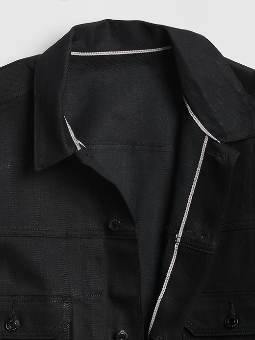 Image number 7 showing, Selvedge Denim Pleat-Detail Jacket