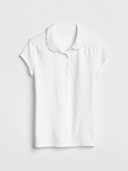 Image number 3 showing, Kids Uniform Peter Pan Short Sleeve Polo Shirt