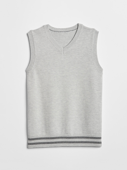 View large product image 1 of 1. Stripe-Hem Sweater Vest