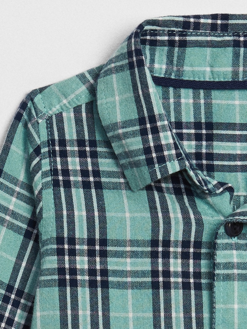 Flannel Long Sleeve Bodysuit Gap