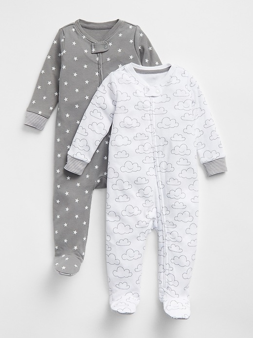 Image number 1 showing, First Favorite Cloud Footed One-Piece (2-Pack)