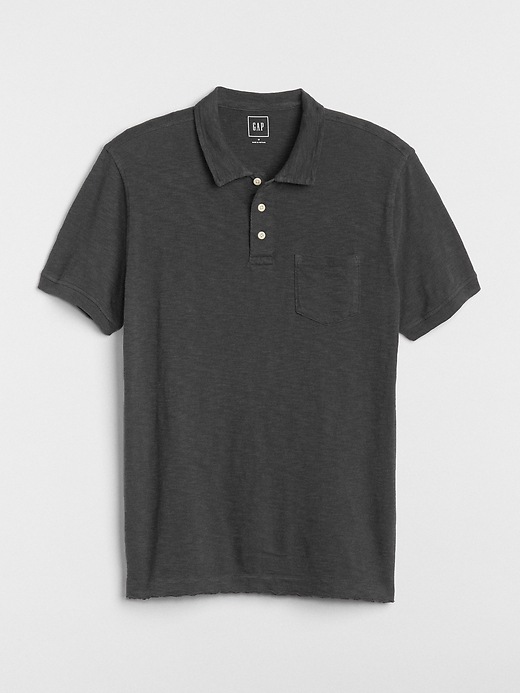 Image number 6 showing, Slub Jersey Polo Shirt
