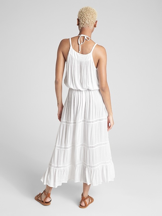 Image number 2 showing, Tiered Lace-Trim Maxi Dress Cover-Up