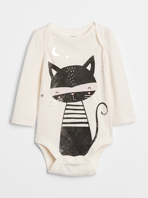Image number 1 showing, Graphic Long Sleeve Bodysuit