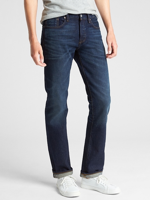 Image number 1 showing, Limited-Edition Cone Denim&#174 Selvedge Slim Jeans with GapFlex
