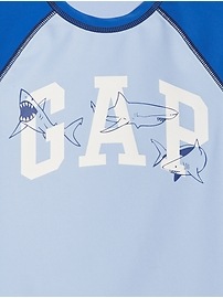 View large product image 3 of 3. Toddler Gap Logo Shark Raglan Rashguard