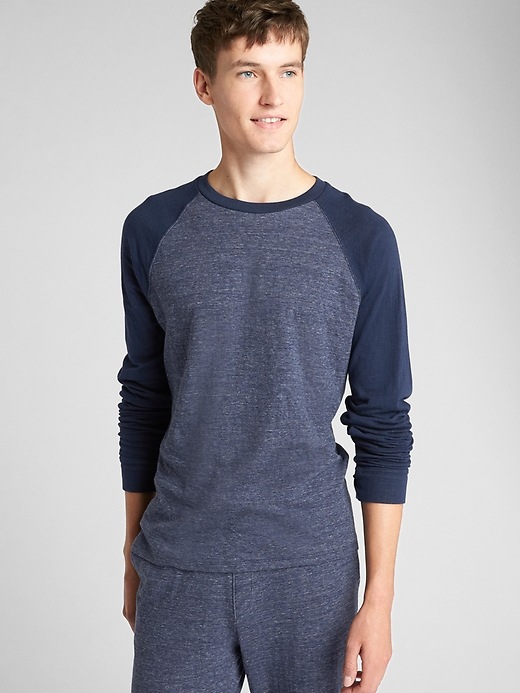 Image number 9 showing, Double-Face Long Sleeve Raglan T-Shirt