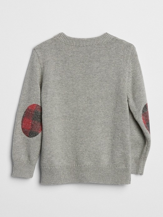2 of 8 showing, with the color light heather gray of product Graphic Crewneck Sweater