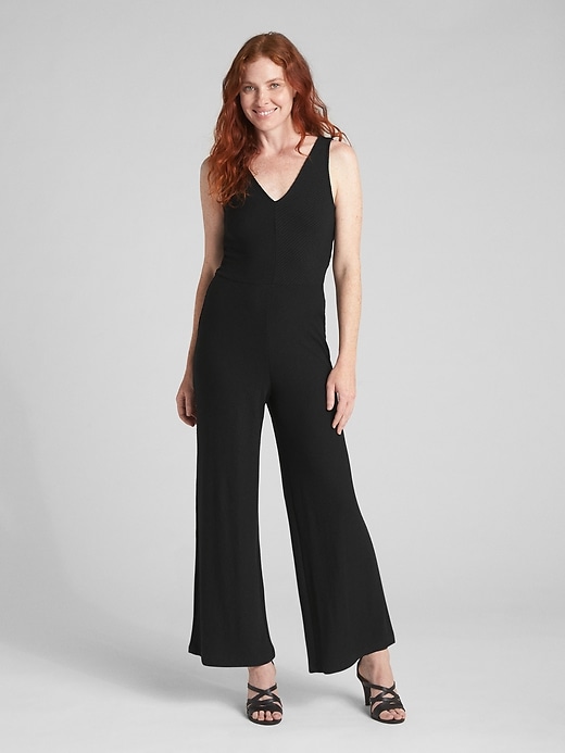 Softspun Sleeveless VNeck Jumpsuit Gap