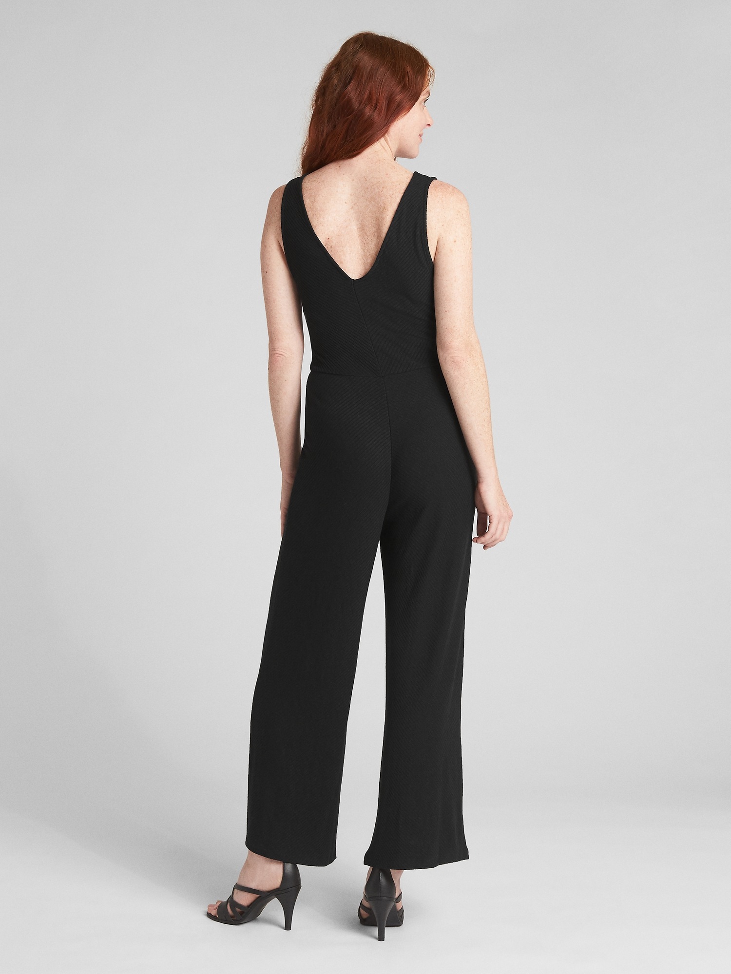 Softspun Sleeveless VNeck Jumpsuit Gap