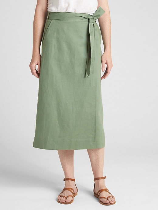 【PORTERNA】Ravine wrap mid-length skirt PORTERNA】Ravine wrap mid-length skirt Stela Skirt Ash