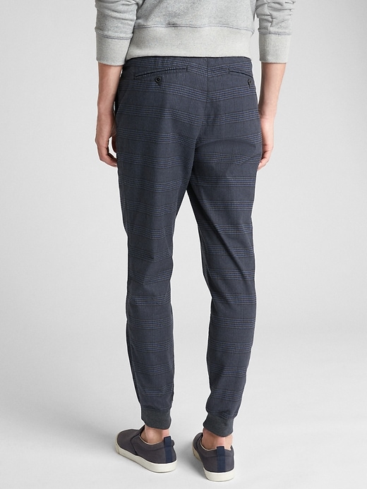 Image number 2 showing, Plaid Twill Joggers with GapFlex