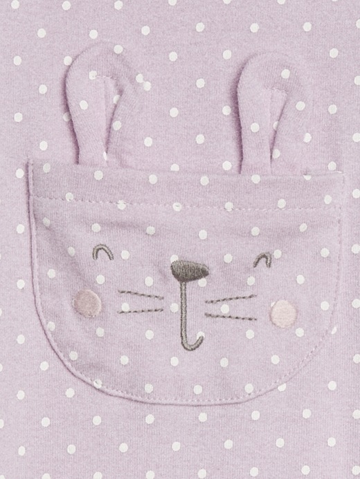 Image number 3 showing, First Favorite Bunny Footed One-Piece