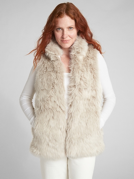 View large product image 1 of 1. Faux-Fur Vest