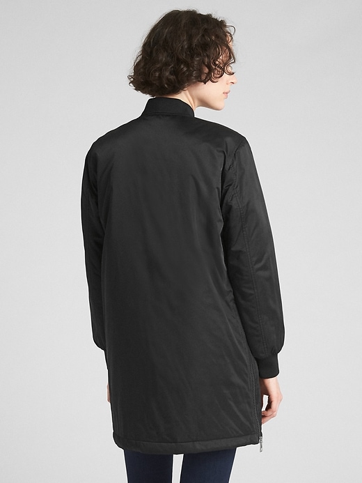 Image number 2 showing, Longline Bomber Jacket