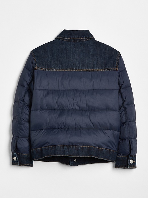 Image number 3 showing, Kids ColdControl Max Down Denim Puffer Jacket