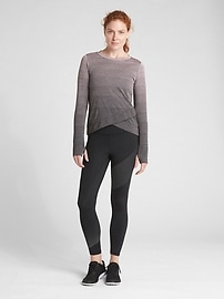 View large product image 5 of 7. GapFit Long Sleeve Tulip-Front Top