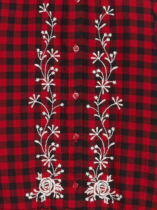 Image number 4 showing, Embroidered Plaid Dress