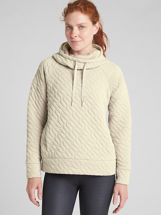 View large product image 1 of 1. GapFit Jacquard Pullover Hoodie