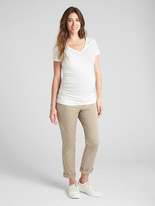 Image number 3 showing, Maternity Demi Panel Girlfriend Chinos