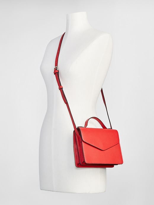 2 of 8 showing, with the color red of product Accordion Crossbody Bag