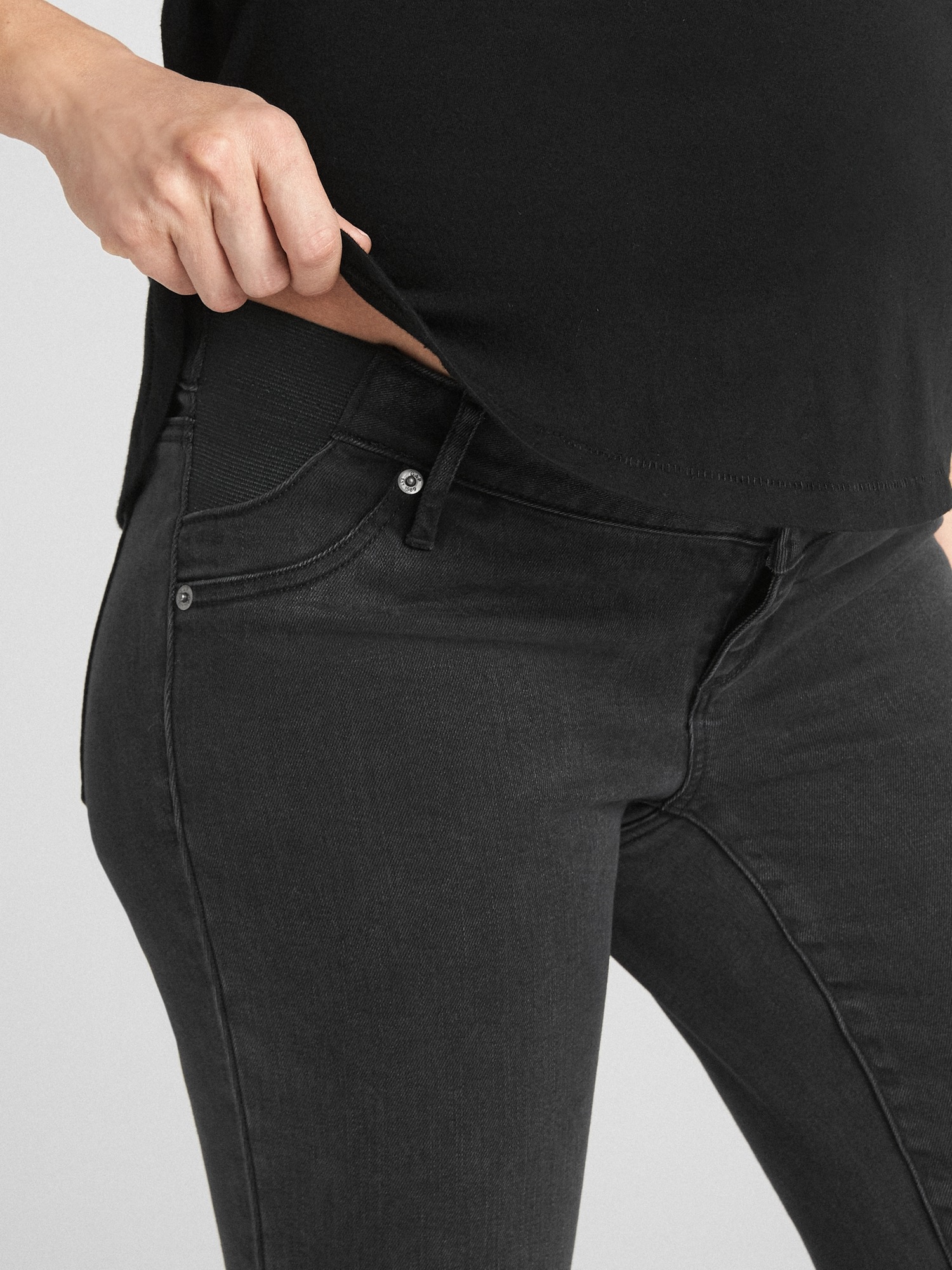 Maternity Soft Wear Inset Panel True Skinny Jeans Gap