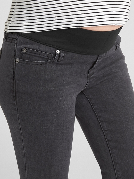 Image number 4 showing, Maternity Soft Wear Demi Panel True Skinny Jeans