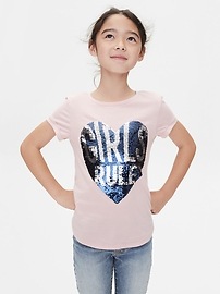 View large product image 5 of 5. Flippy Sequin Graphic T-Shirt