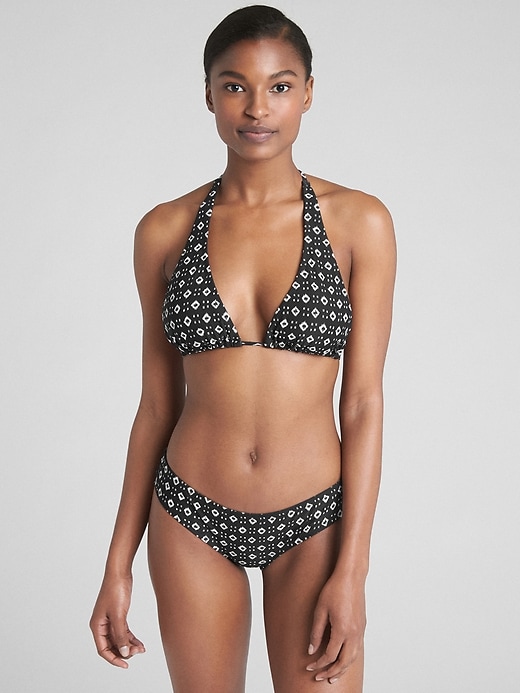 View large product image 1 of 1. Halter Floral Print Bikini Top