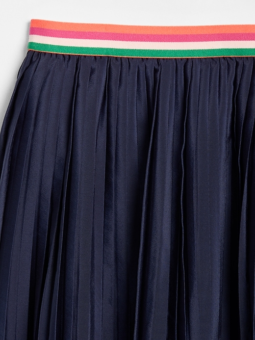Image number 3 showing, Stripe-Waistband Pleated Skirt