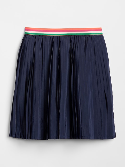 Image number 1 showing, Stripe-Waistband Pleated Skirt