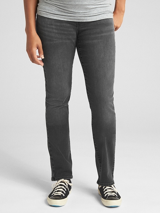 Image number 1 showing, Maternity Full Panel Classic Straight Jeans