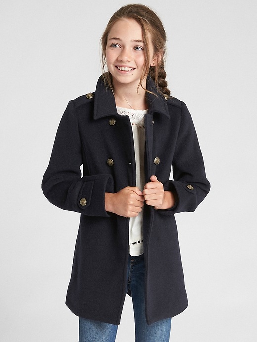 Image number 2 showing, Wool Double-Button Peacoat