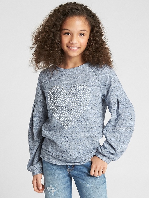 Image number 2 showing, Marled Balloon-Sleeve Sweater