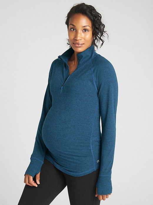 Image number 5 showing, Maternity GapFit Half-Zip Pullover Sweatshirt