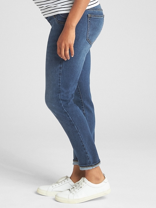 Image number 5 showing, Maternity Soft Wear Inset Panel Girlfriend Jeans