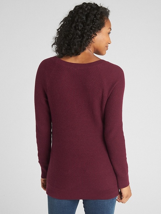 Image number 2 showing, Maternity Long Sleeve Textured Sweater Tunic