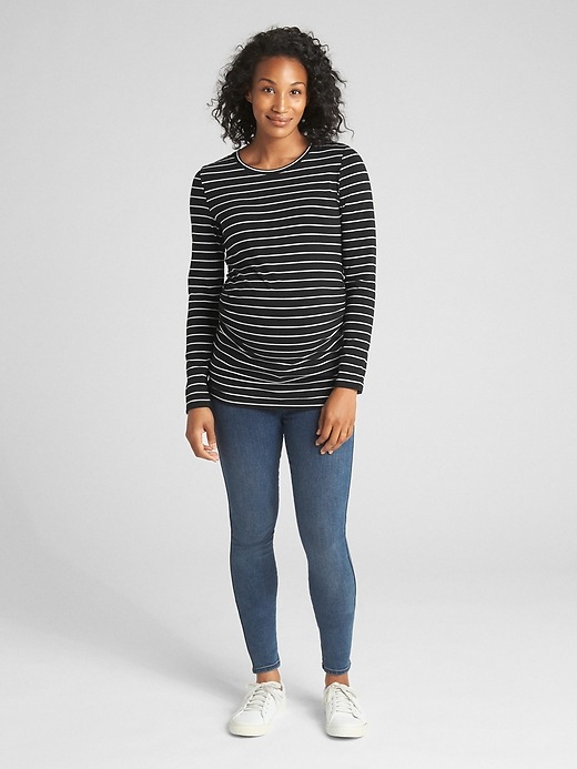 Image number 3 showing, Maternity Pure Body Stripe Crewneck T-Shirt
