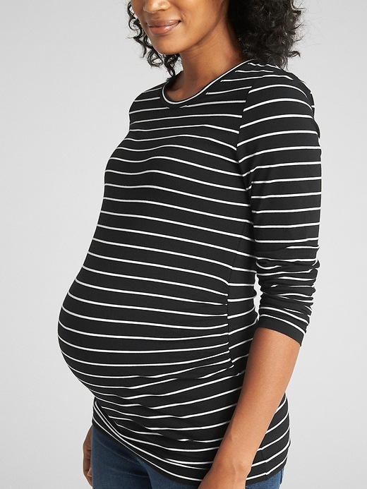 Image number 4 showing, Maternity Pure Body Stripe Crewneck T-Shirt