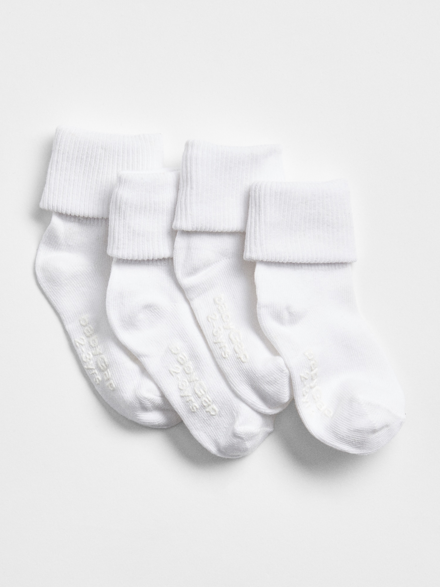 Gap Toddler Roll Socks (4-Pack) white. 1